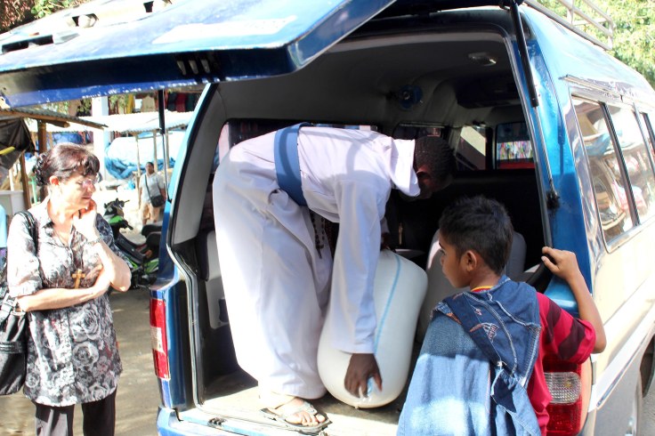 Buying rice at the markets (6 June 2013)