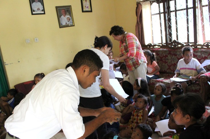 Helping at the English class (16 December 2012)