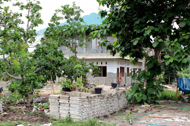 Home made bricks used for the building (12 December 2012)