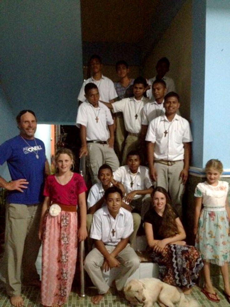 Group photo after evening prayer
