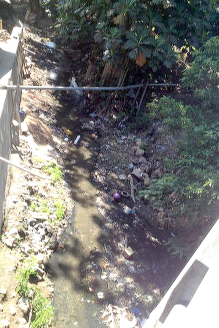 Where the people bathe after rain