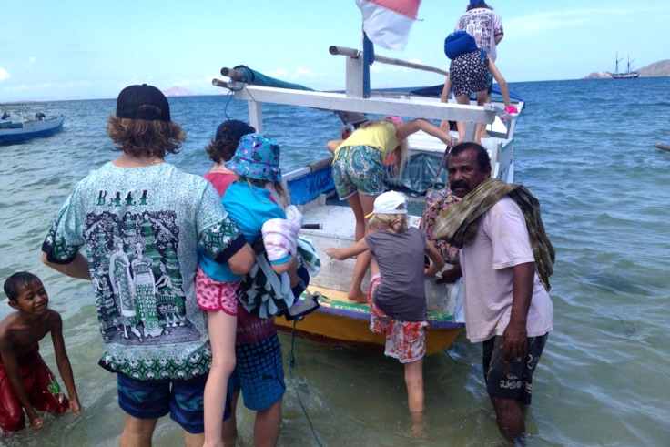 In a free moment…. taking a short boat trip to an island for a swim