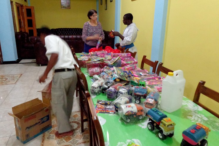 Toys purchased for Christmas celebration