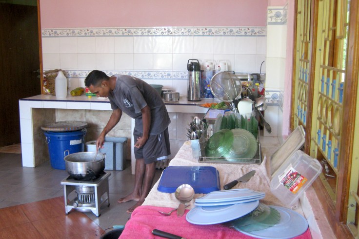 Brother Simon in the kitchen