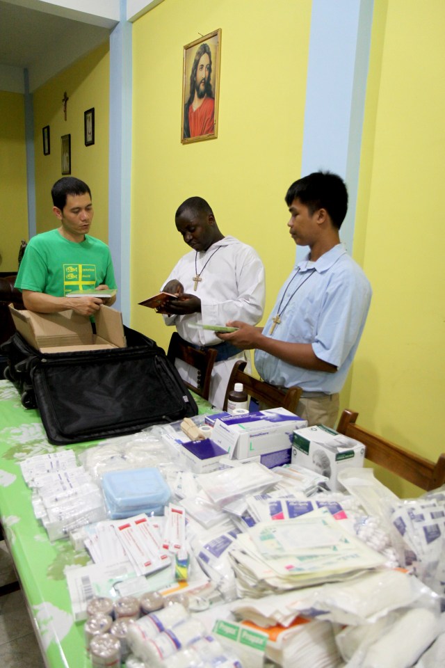 Medical supplies (Louis with Brothers Emmanuel and Joey)