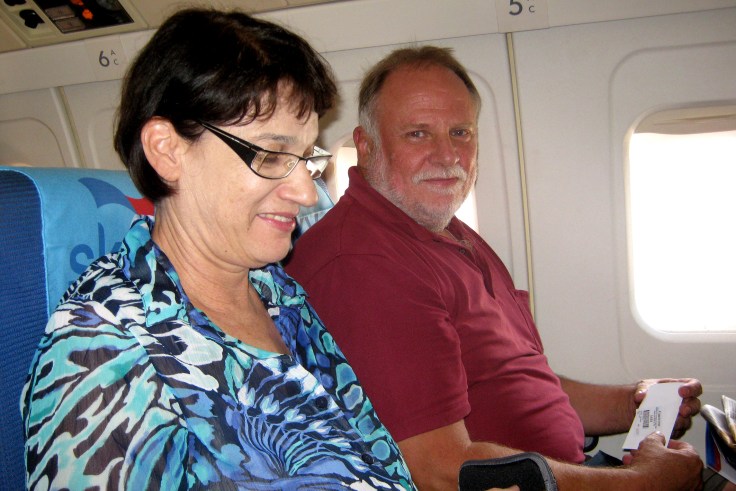 MaryAnn and Chris en route