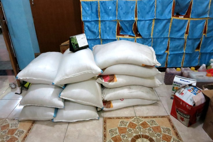 29. Six bags of rice and five bags of sugar kindly sponsored by 'Cafe Delamor', Brisbane