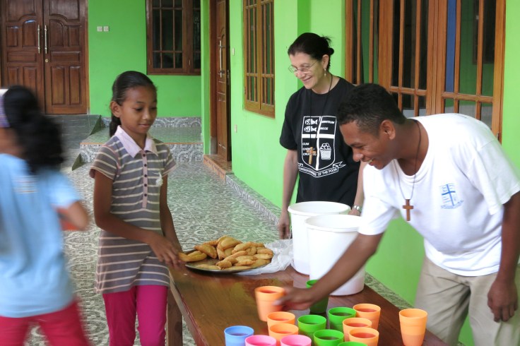 47. Then we feed the children