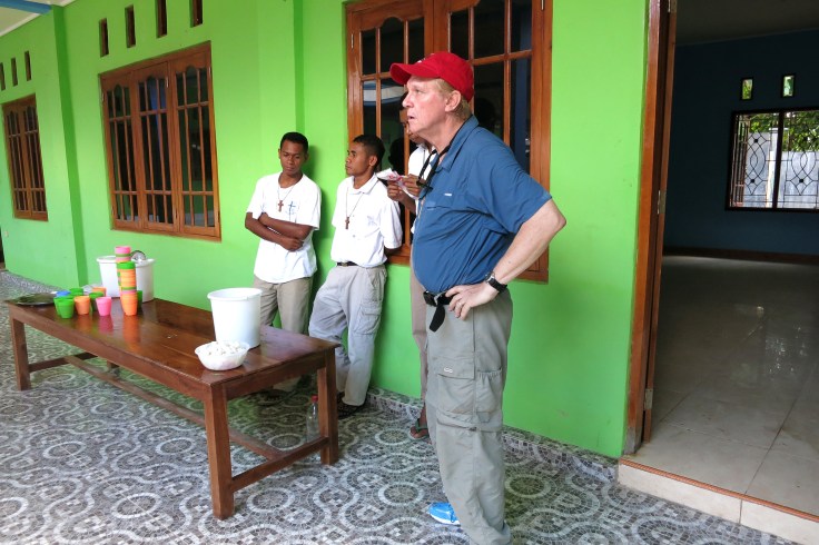 48. Waiting for the children to finish their class