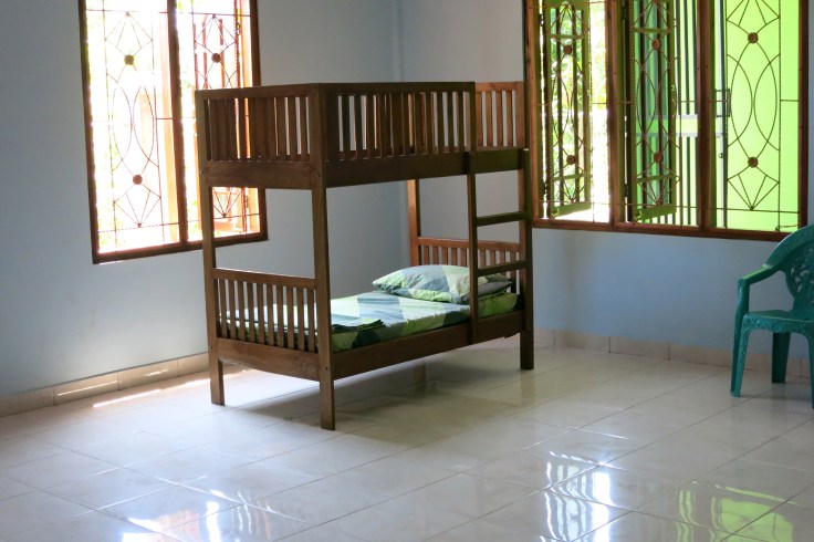 Bunk bed ready for the first resident (March 2015)