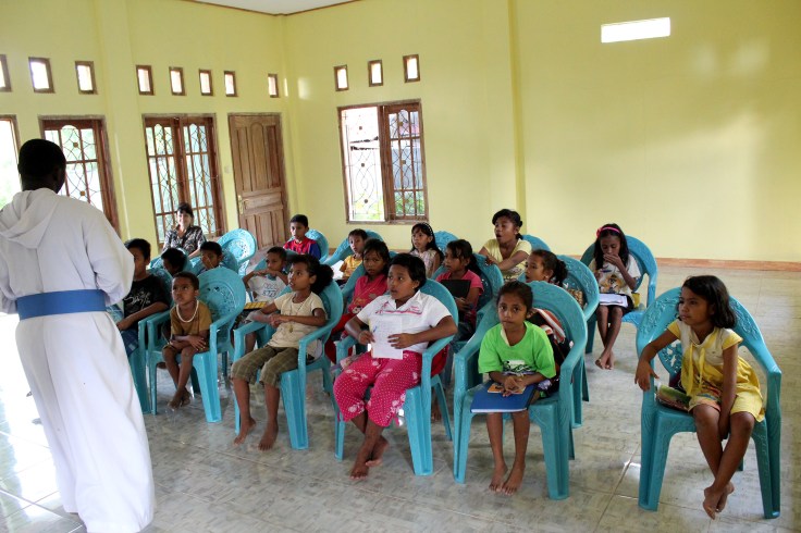 Brother Emmanuel is teaching English today (June 2013)
