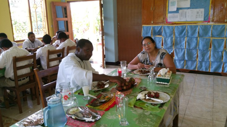 Lunch time with Br Emmanuel