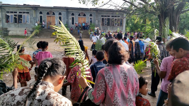 Arrived in time for Palm Sunday Mass