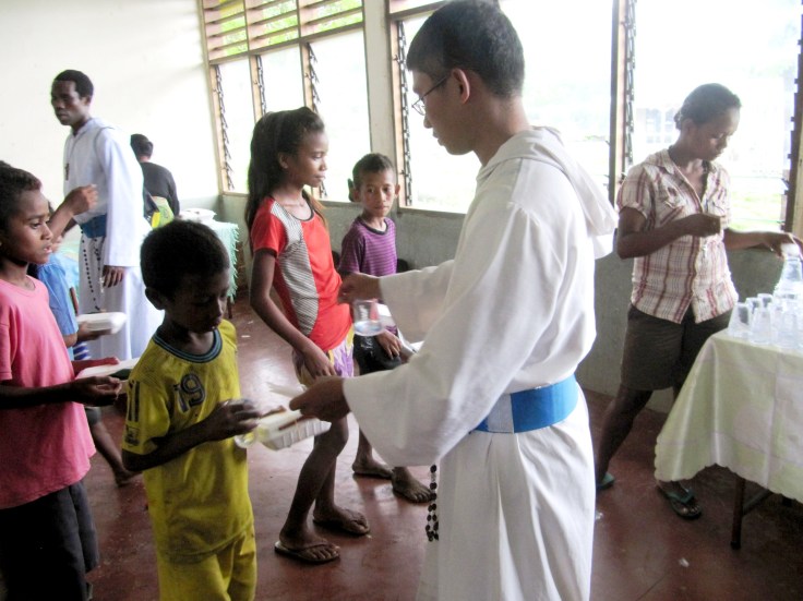 7. Br Elmer gives water to the thirsty