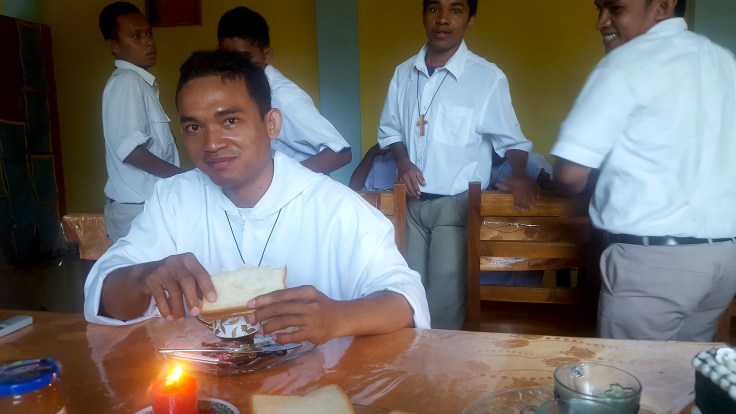 7. Brother Marc at breakfast