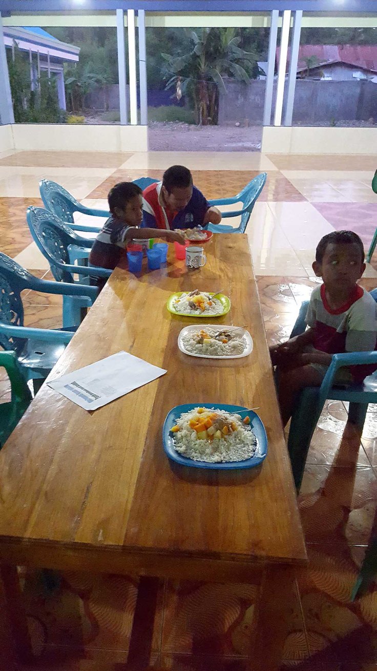 15. Other brothers then feed the disabled residents in the apostolate