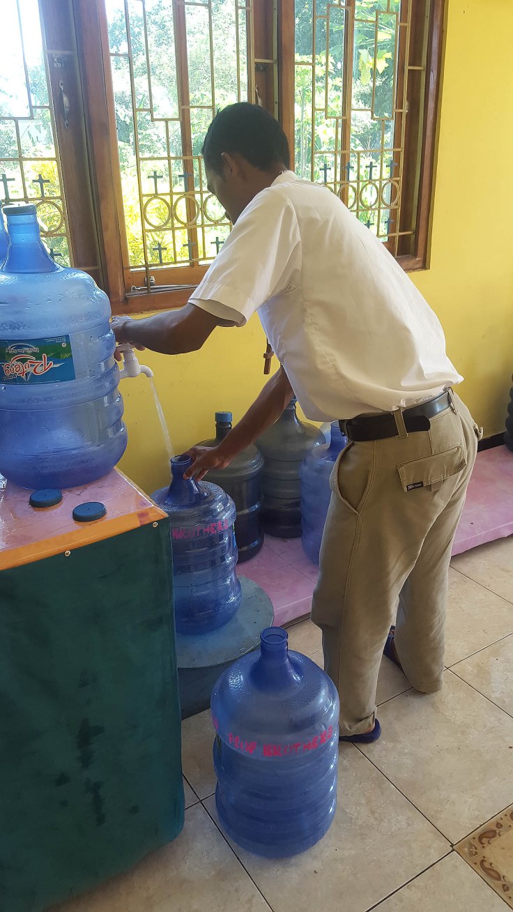 9. Jobs at the monastery continue, water filling...